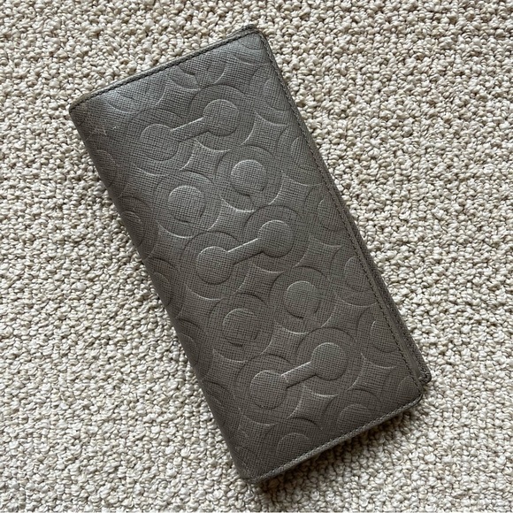 Coach Grey  Leather Wallet - Picture 2 of 6